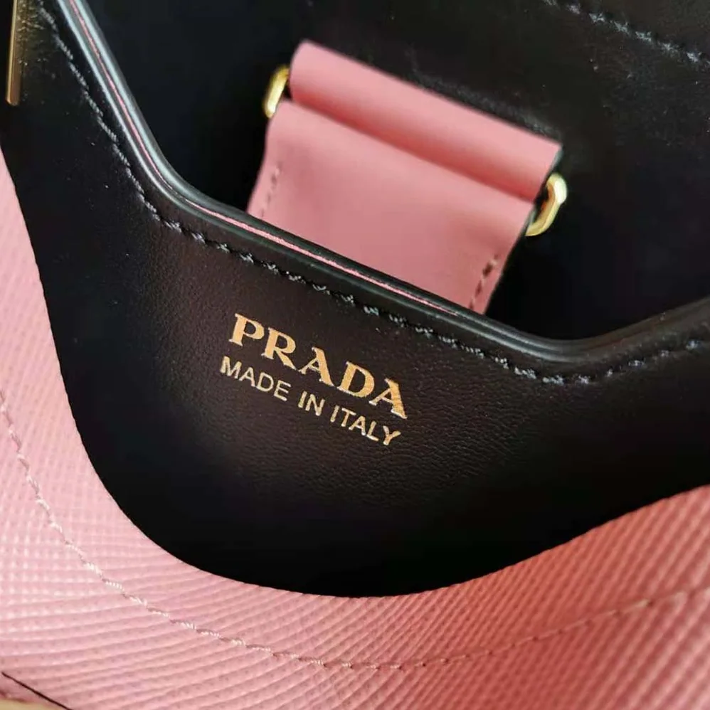 Prada Small Saffiano Leather Prada Panier Bag for Women in Pink Prada Small Saffiano Leather Prada Panier Bag for Women in Pink
