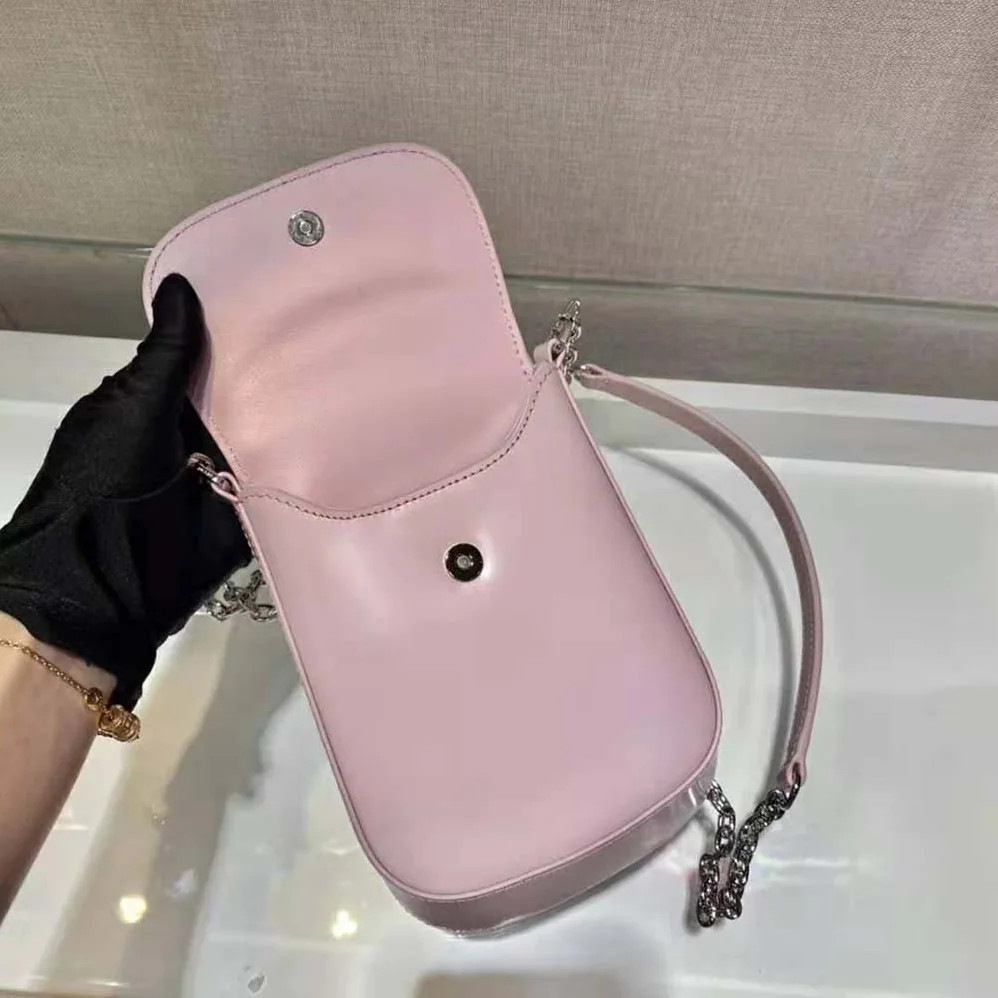 Prada Brushed Leather Mini-Bag for Women in Pink Prada Brushed Leather Mini-Bag for Women in Pink