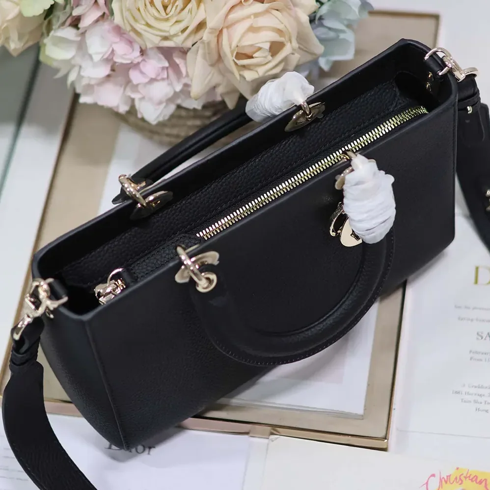 Dior Medium Lady D-Sire My ABCDior Bag Black Taurillon Leather for Women