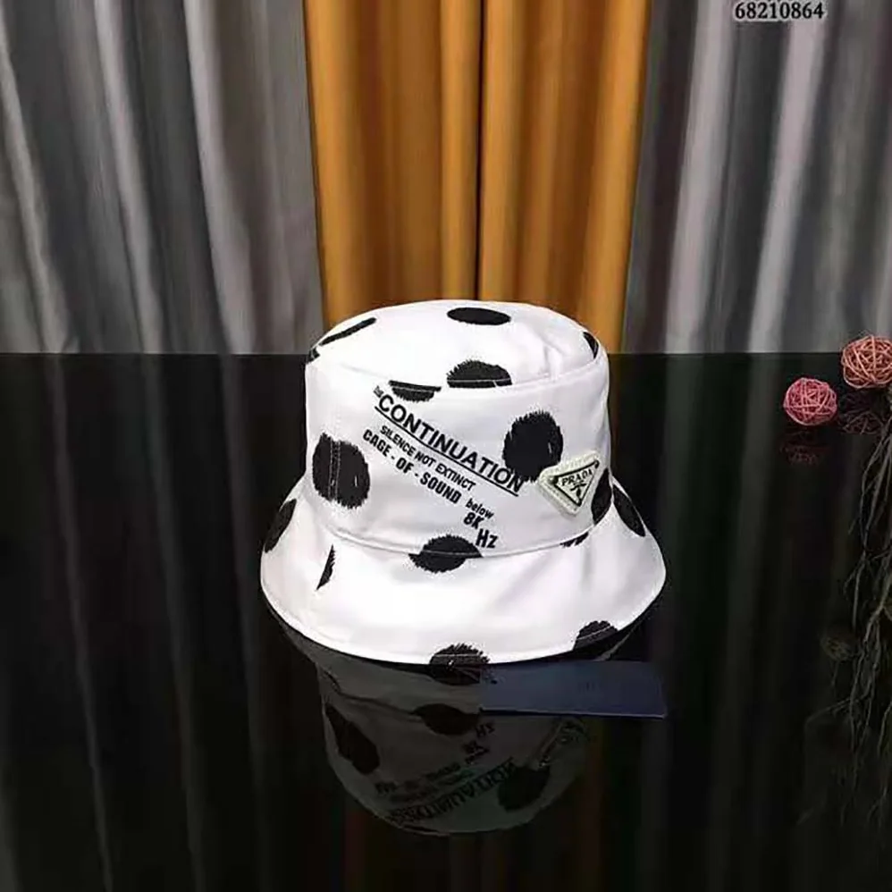 Prada Printed Re-Nylon Bucket Hat for Women in White