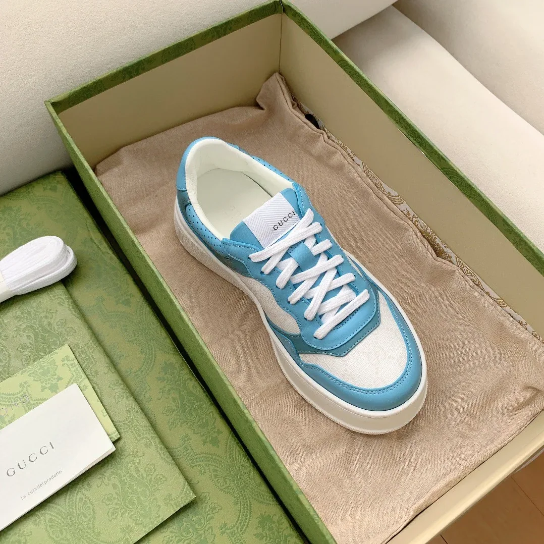 Gucci GG Sneaker Light Blue Supreme for Men Gucci GG Sneaker Light Blue Supreme for Men