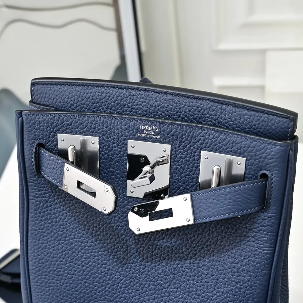 Hermes Hac A Dos PM Backpack for Unisex in Navy