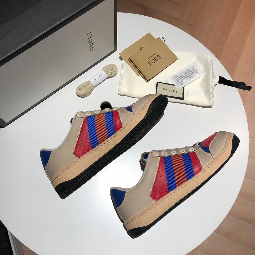 Gucci Screener Low for Men in Top White Red Blue Gucci Screener Low for Men in Top White Red Blue