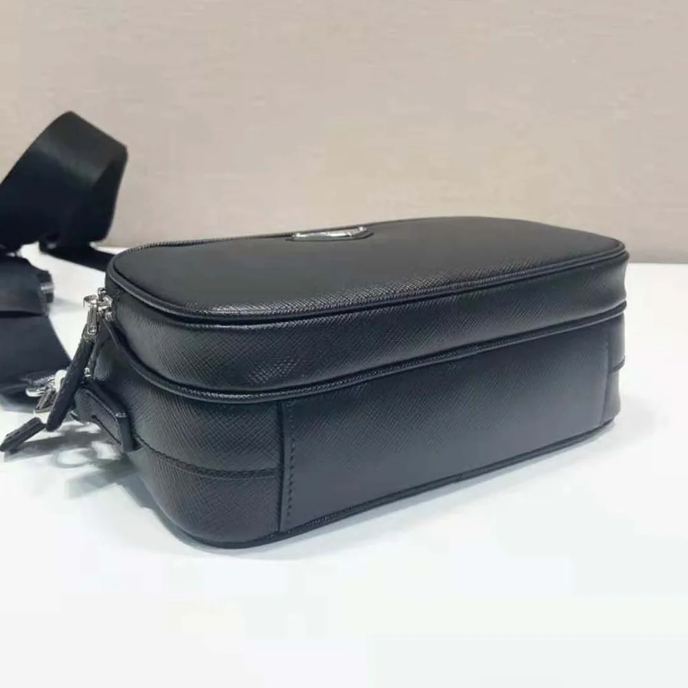 Prada Saffiano Leather Shoulder Bag for Men in Black Prada Saffiano Leather Shoulder Bag for Men in Black