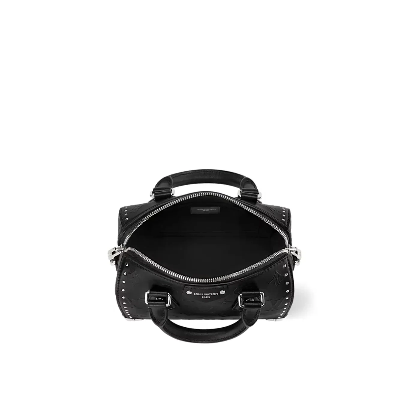 Louis Vuitton Speedy Trunk 20 Top Handle Bag in Black Silver Hardware