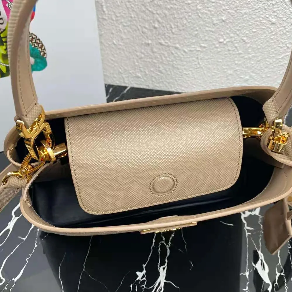 Prada Medium Saffiano Leather Prada Matinee Bag for Women in Sandy Prada Medium Saffiano Leather Prada Matinee Bag for Women in Sandy