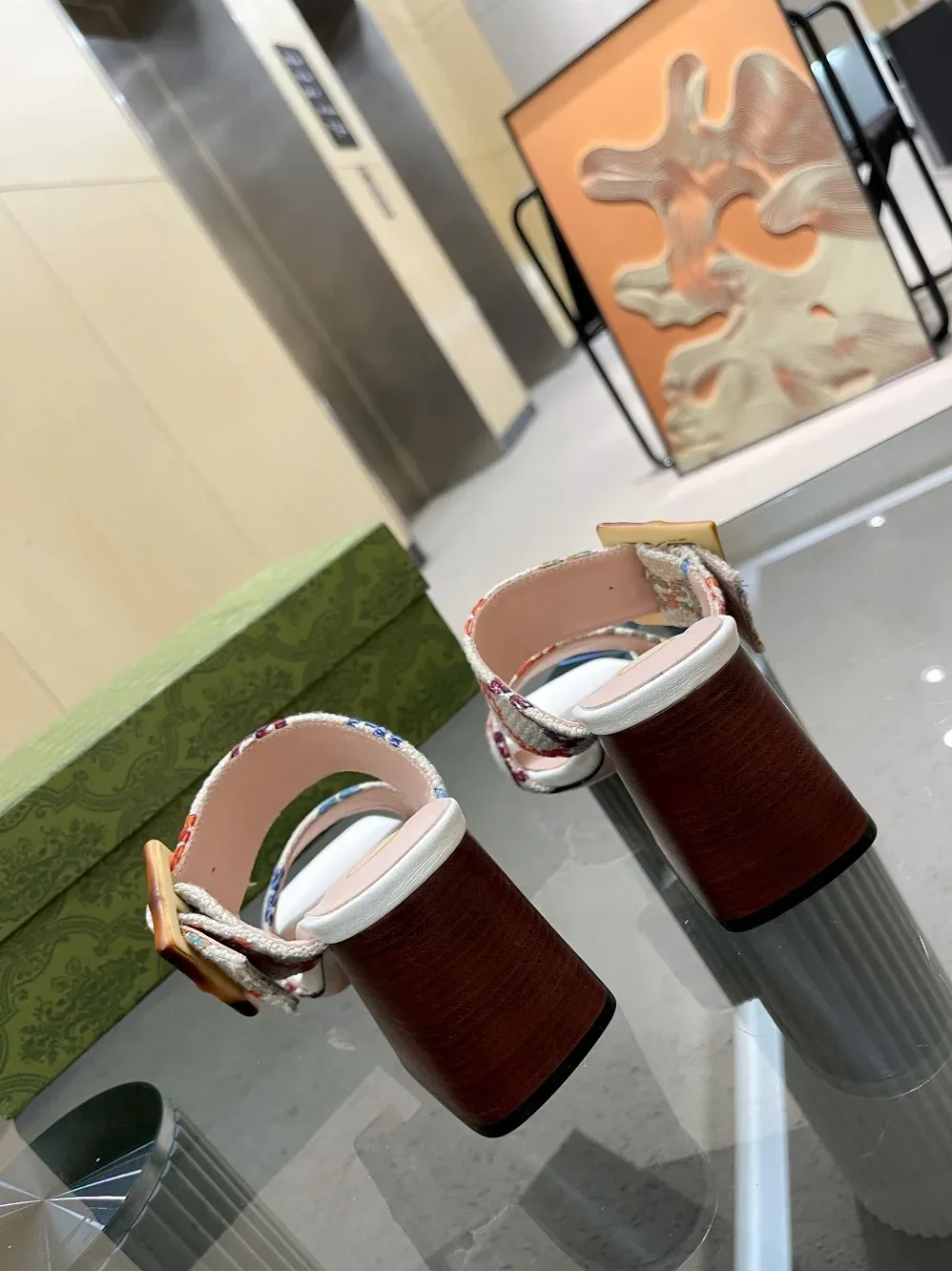 Gucci Sandal With Bamboo Buckle Yellow for Women