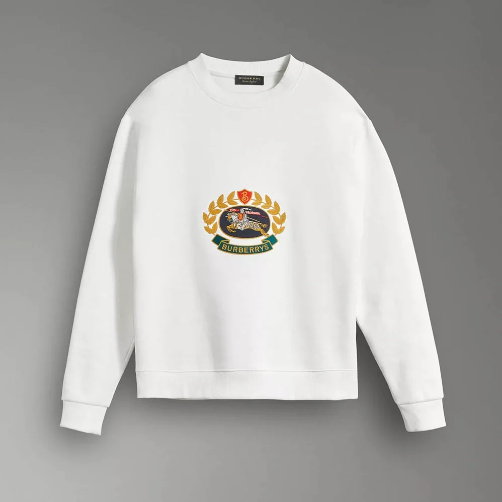 Burberry Reissued Jersey Sweatshirt for Women in White