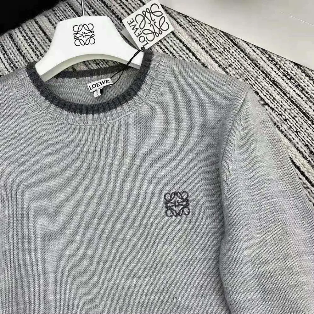 Loewe Sweater in Wool for Men in Gray Loewe Sweater in Wool for Men in Gray