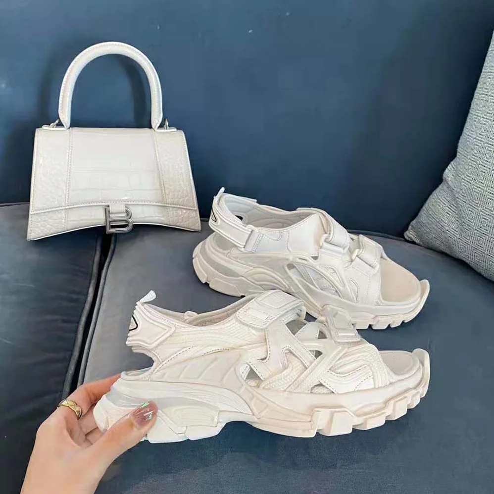 Balenciaga Track Sandal in White Neoprene and Rubber for Women Balenciaga Track Sandal in White Neoprene and Rubber for Women