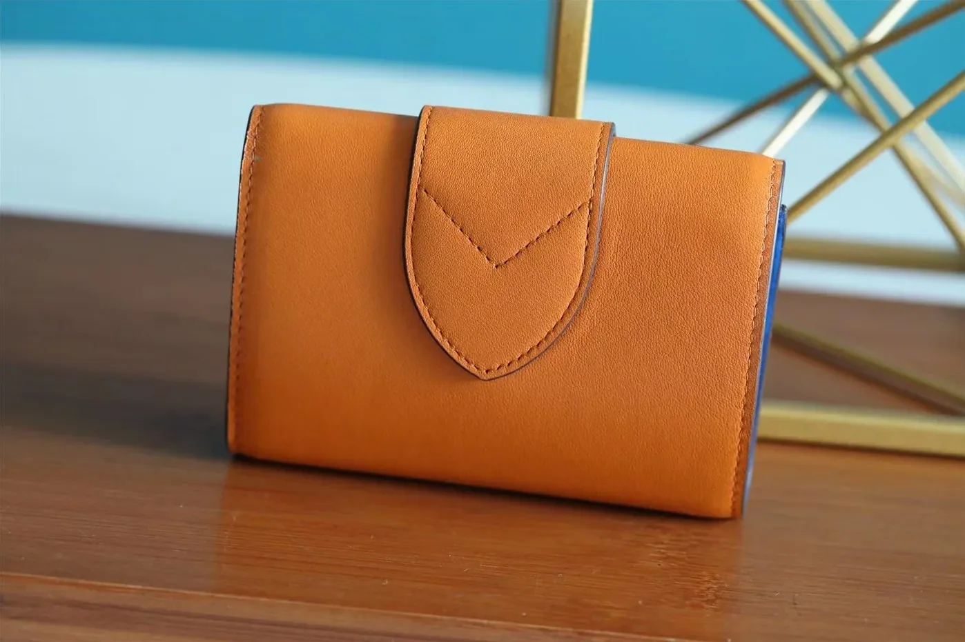 Louis Vuitton Pont 9 Compact Wallet Caramel Brown Louis Vuitton Pont 9 Compact Wallet Caramel Brown