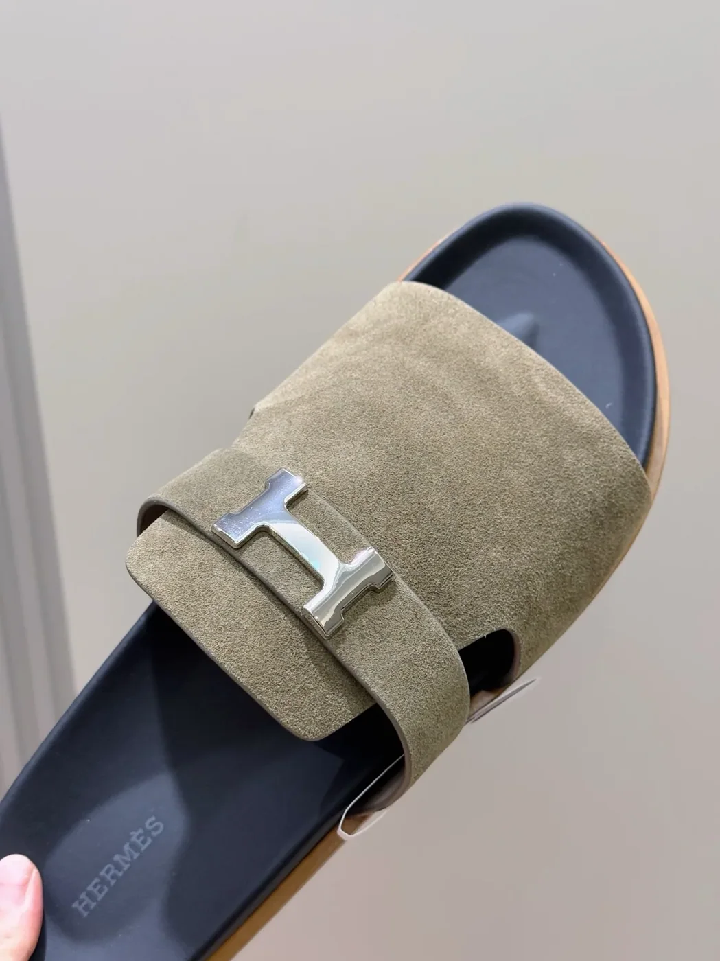 Hermes Jaures Sandals Etoupe Hermes Jaures Sandals Etoupe