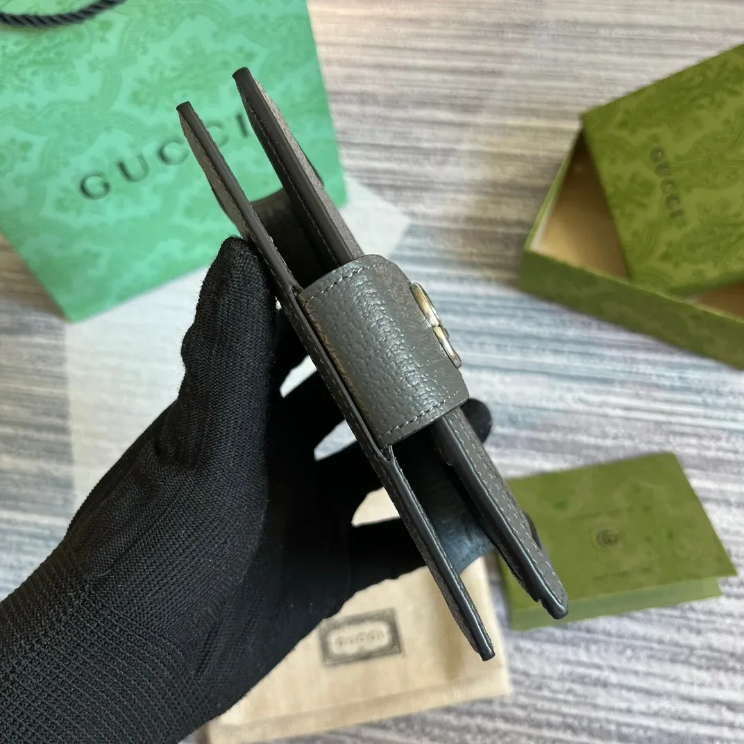 Gucci Ophidia Card Case Supreme Canvas Grey /
