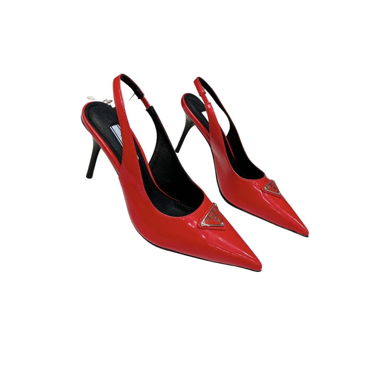 Prada Brushed Sling Pumps Red Prada Brushed Sling Pumps Red