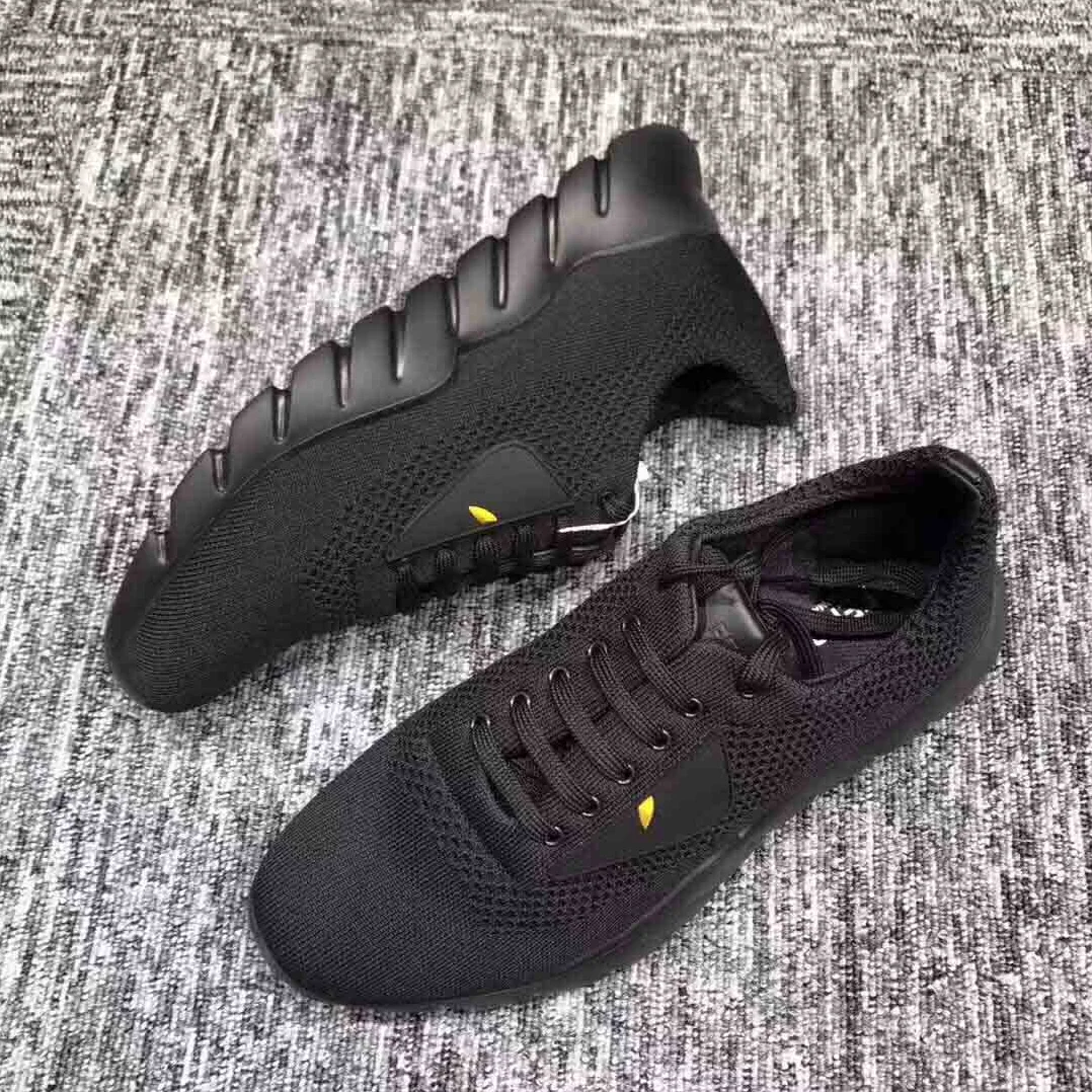 Fendi Fabric Running Shoes for Men in Black