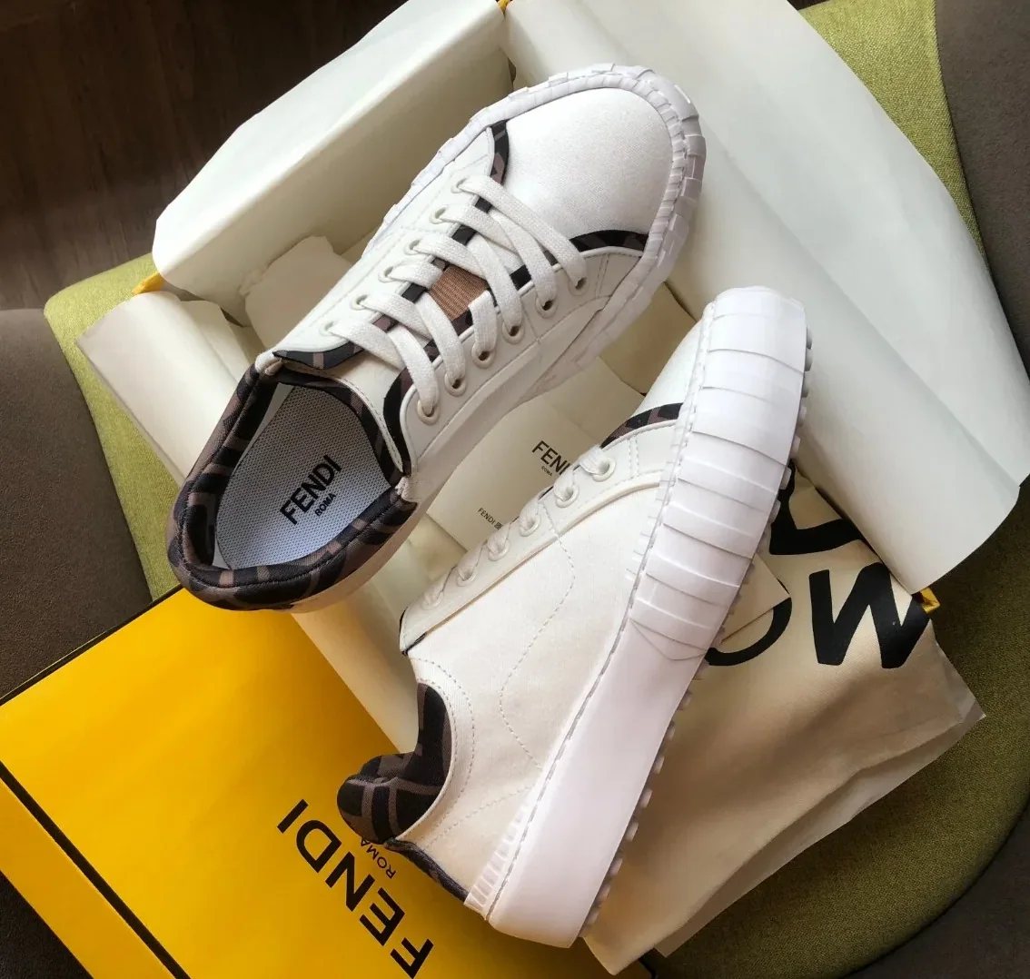 Fendi Force FF Lace-Ups Sneakers White 7E1414AF5A Fendi Force FF Lace-Ups Sneakers White 7E1414AF5A
