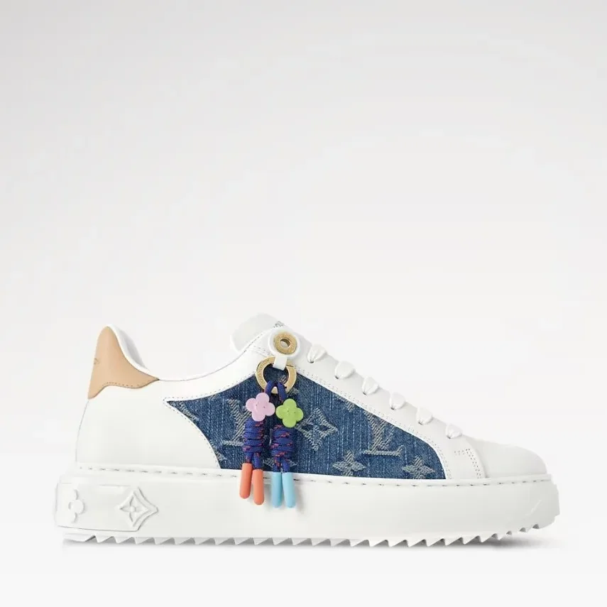 Louis Vuitton Time Out Sneakers Blue Denim 1AJP54 Louis Vuitton Time Out Sneakers Blue Denim 1AJP54
