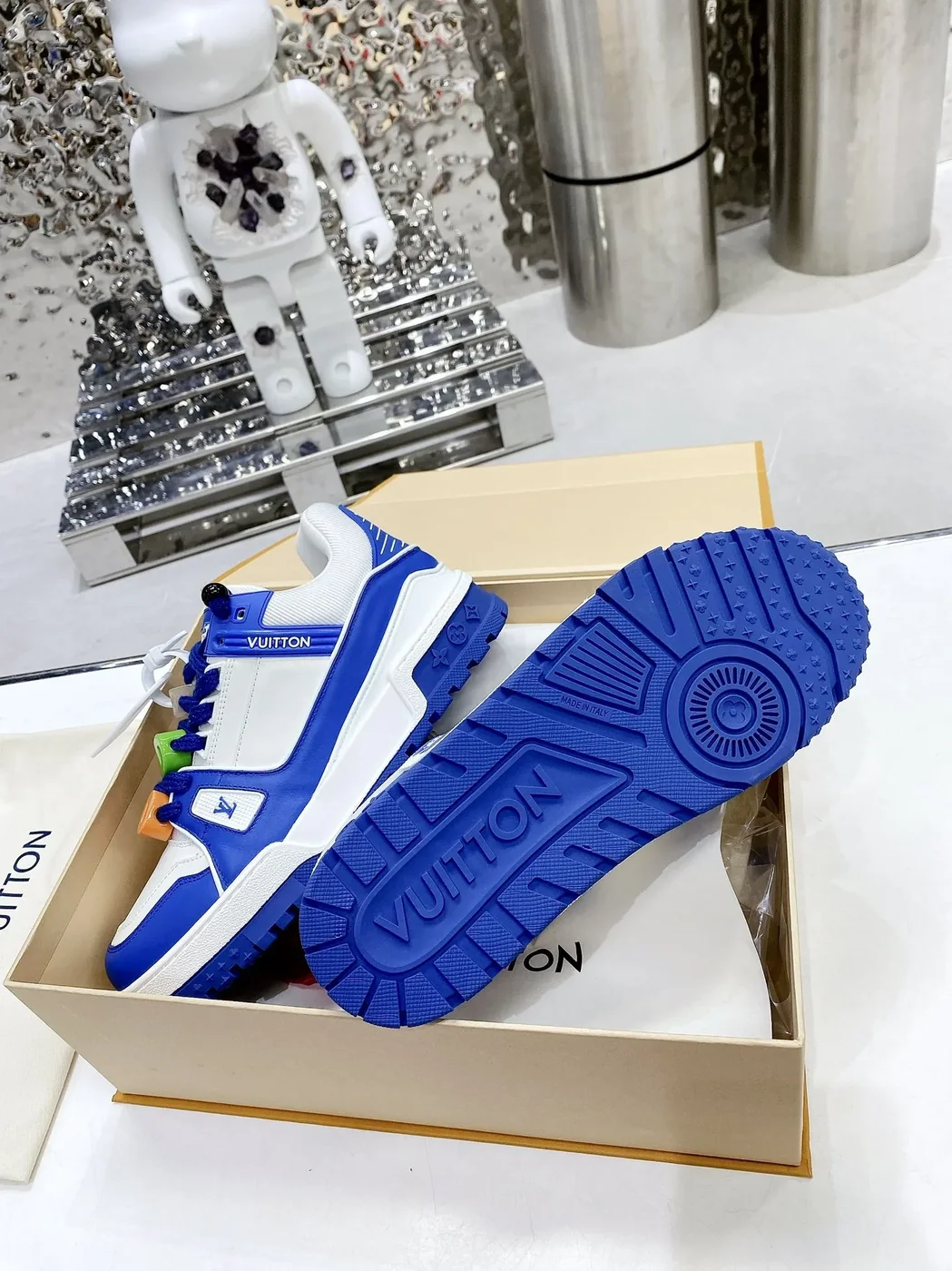 Louis Vuitton LV Trainer Sneaker Blue Louis Vuitton LV Trainer Sneaker Blue