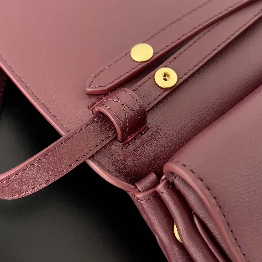 Balenciaga Bel Air Clutch On Strap Small in Dark Burgundy for Women Balenciaga Bel Air Clutch On Strap Small in Dark Burgundy for Women