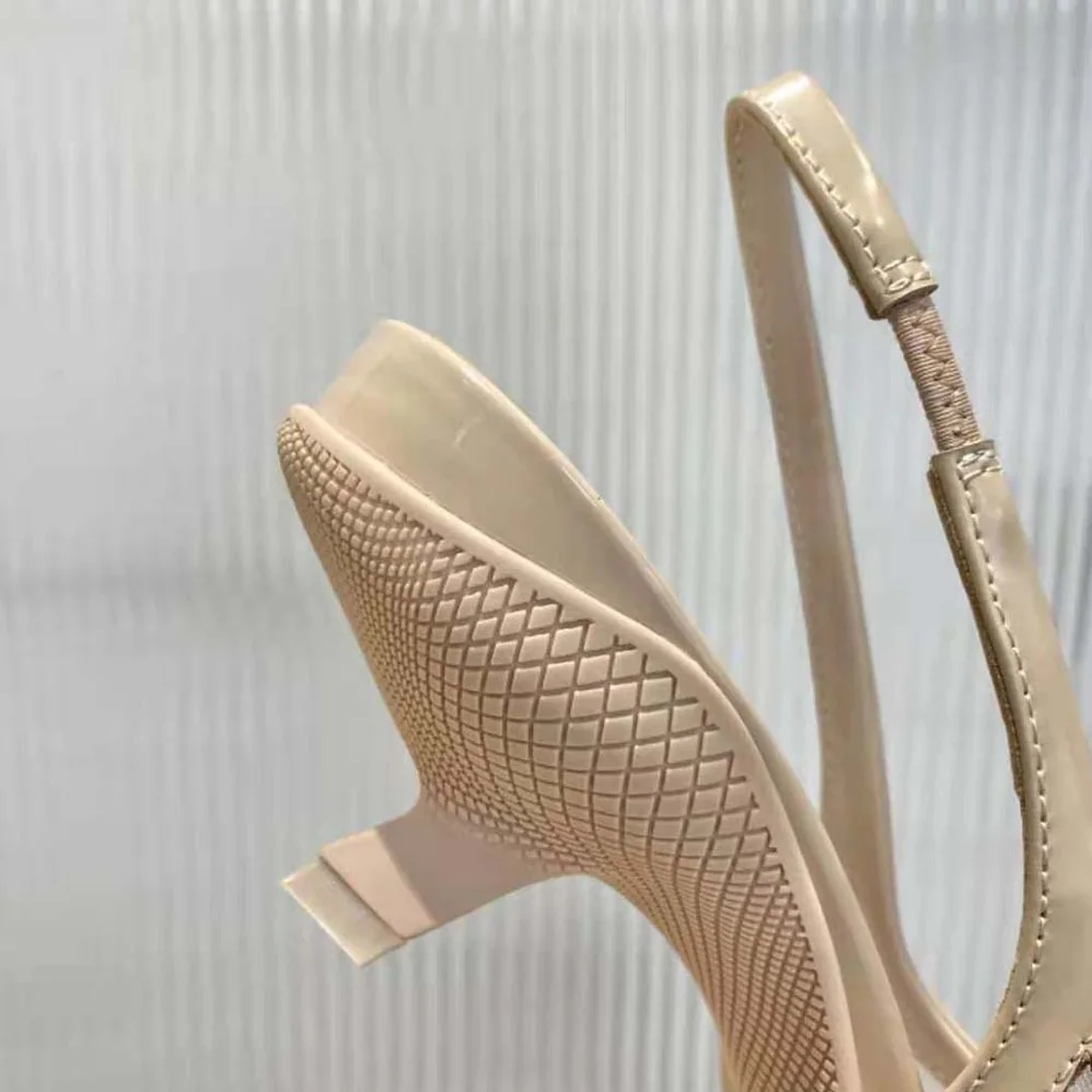 Prada Mesh Fabric Slingback Pumps for Women in Beige