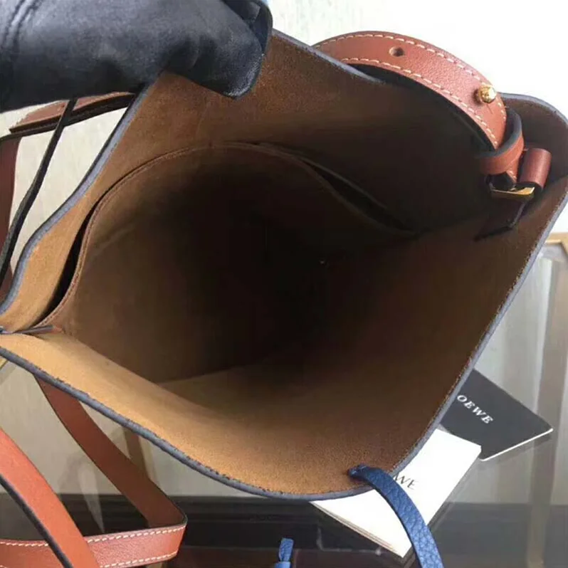 Loewe Gate Bucket Bag Light In Calfskin for Women in Blue