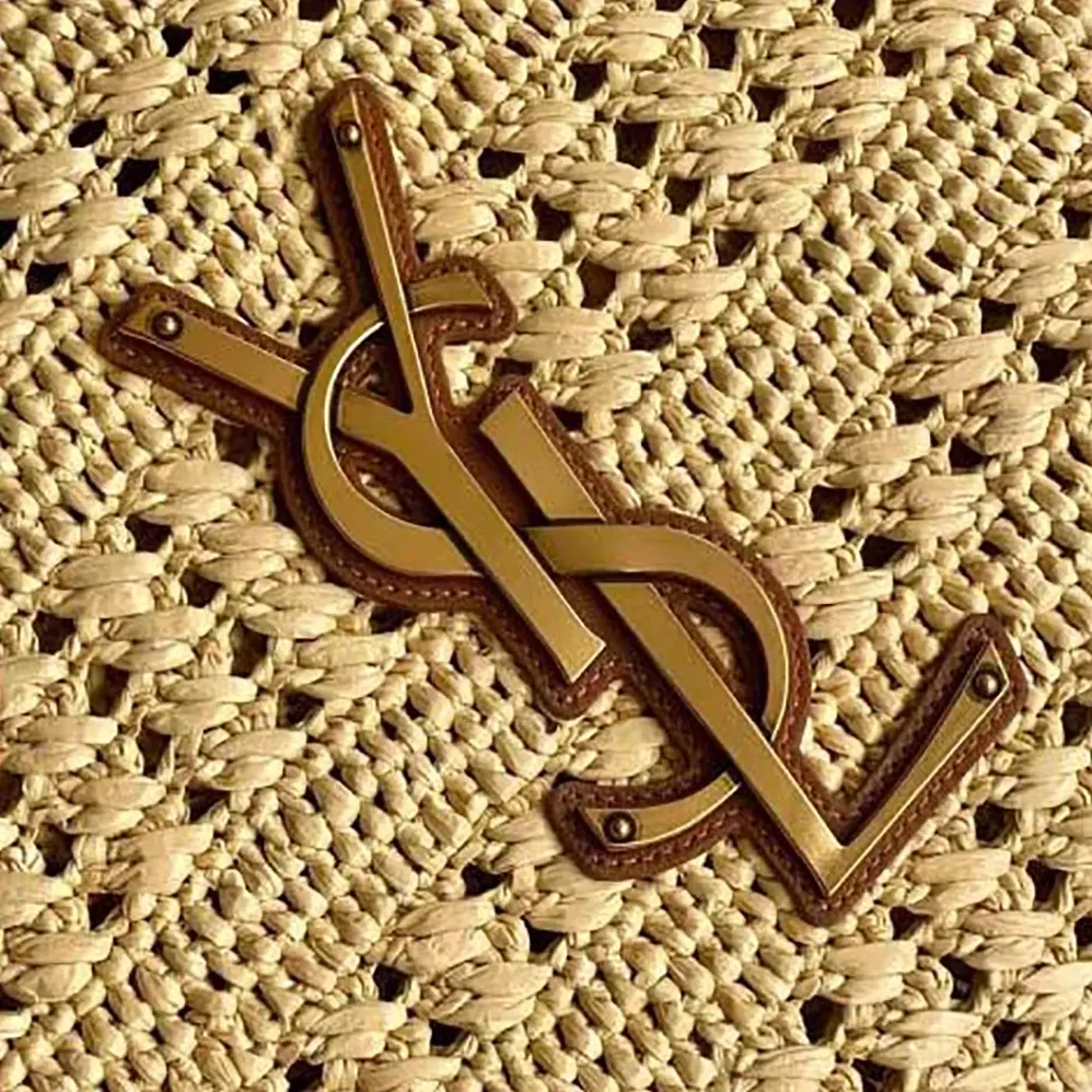 Saint Laurent YSL Icare Medium in Raffia for Women