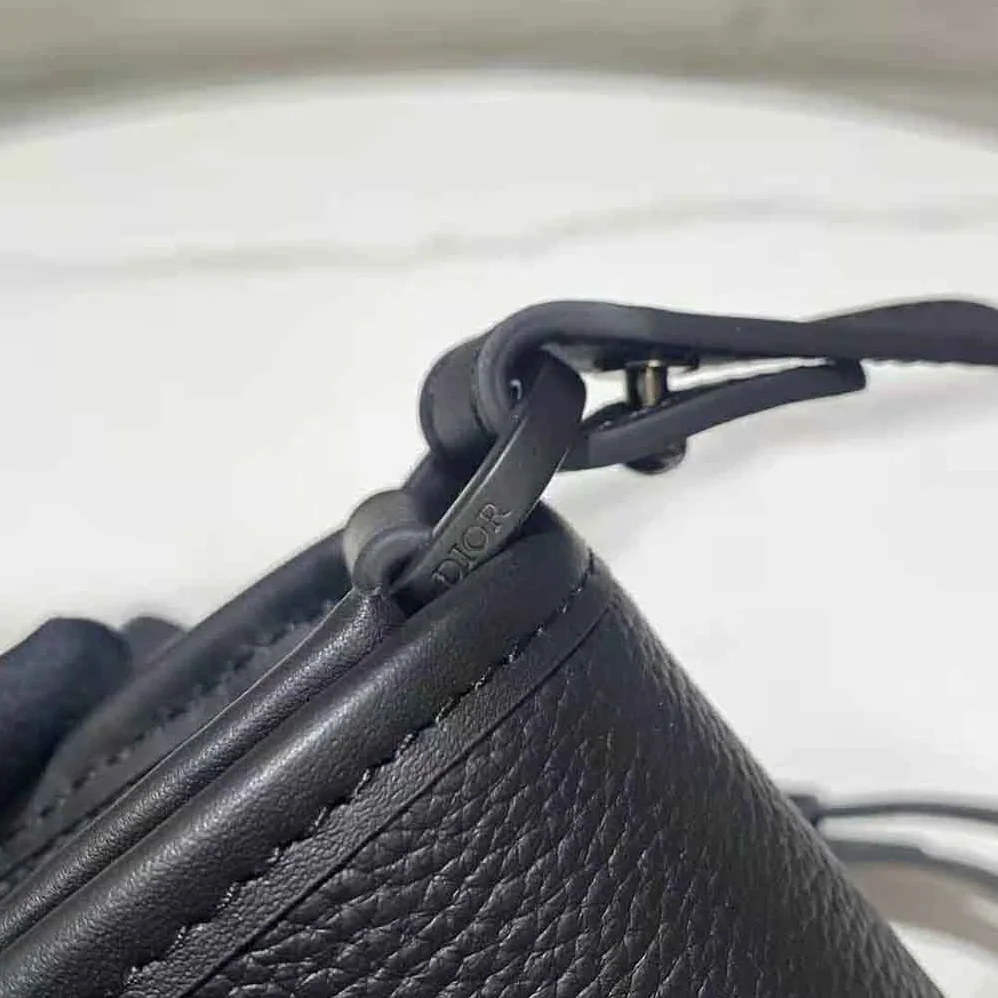 Dior Gallop Messenger Bag Black Grained Calfskin for Men