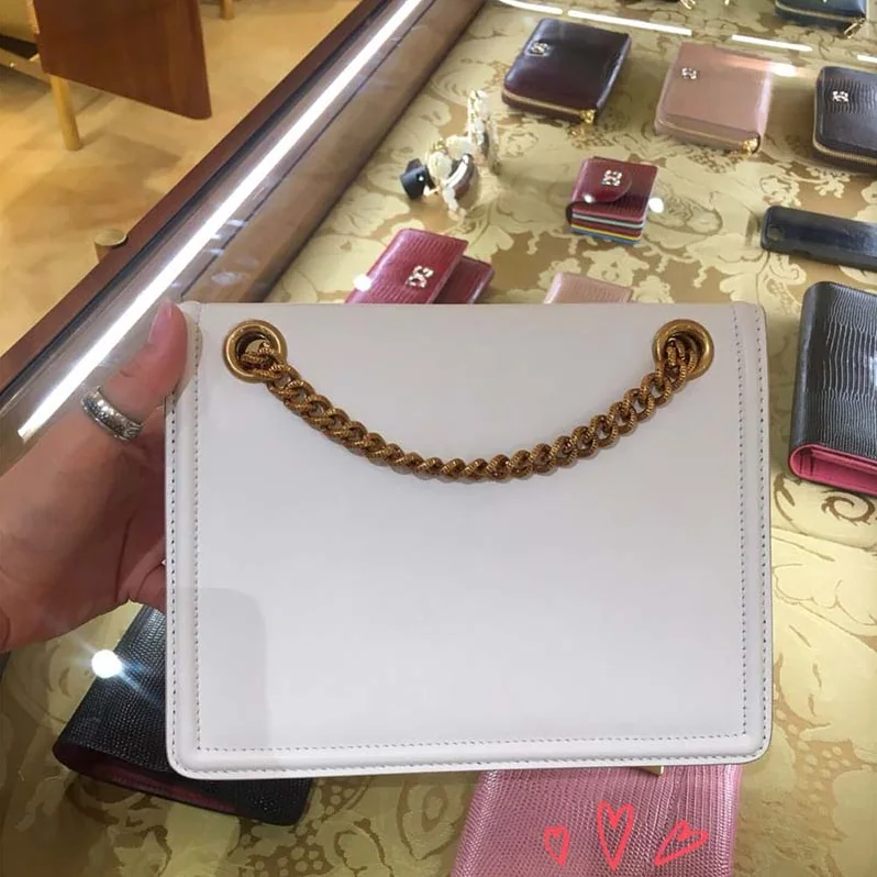 Dolce Gabbana D&G Medium Devotion Bag Smooth Calfskin Leather for Women in White