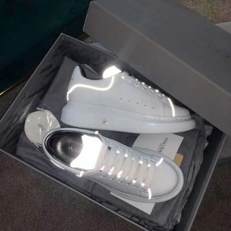 Alexander Mcqueen Shoes Oversized Sneaker White Smooth Calf Leather Lace for Men in Up Sneaker