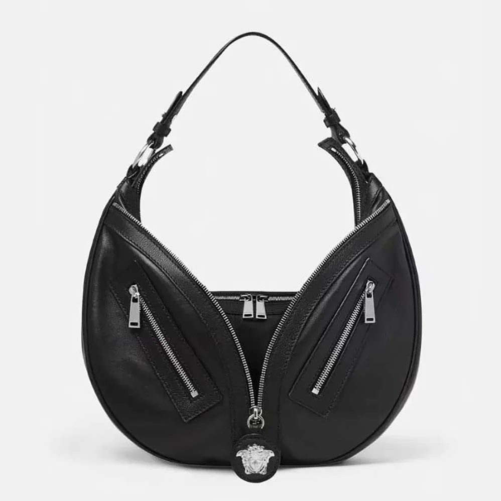 Versace Repeat Hobo Bag for Women in Black Versace Repeat Hobo Bag for Women in Black