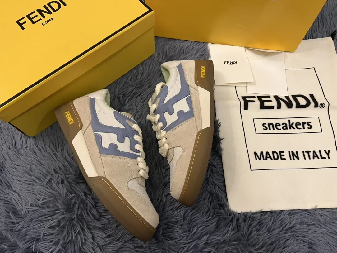 Fendi Match Low Tops Sneakers Grey 7E1493 Fendi Match Low Tops Sneakers Grey 7E1493