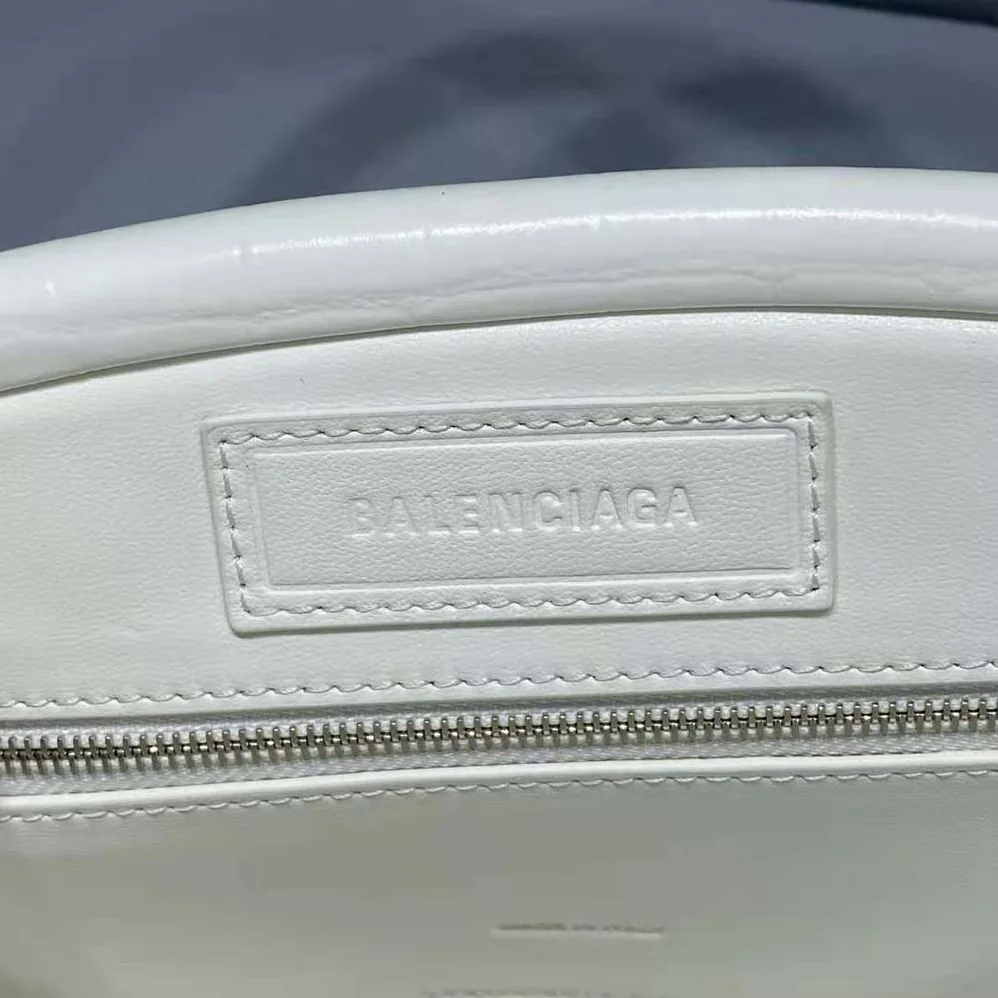 Balenciaga Editor Small Bag in Extra Supple Crocodile Embossed Calfskin in White for Women Balenciaga Editor Small Bag in Extra Supple Crocodile Embossed Calfskin in White for Women