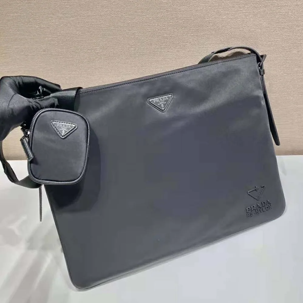 Prada Re-Nylon and Saffiano Leather Shoulder Bag for Men