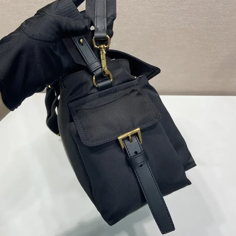 Prada Explore Medium Re-Nylon Shoulder Bag With Flap for Women Prada Explore Medium Re-Nylon Shoulder Bag With Flap for Women