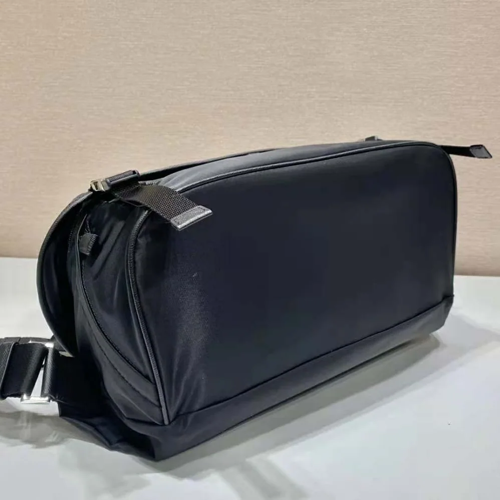 Prada Re-Nylon and Saffiano Leather Shoulder Bag for Unisex in Black