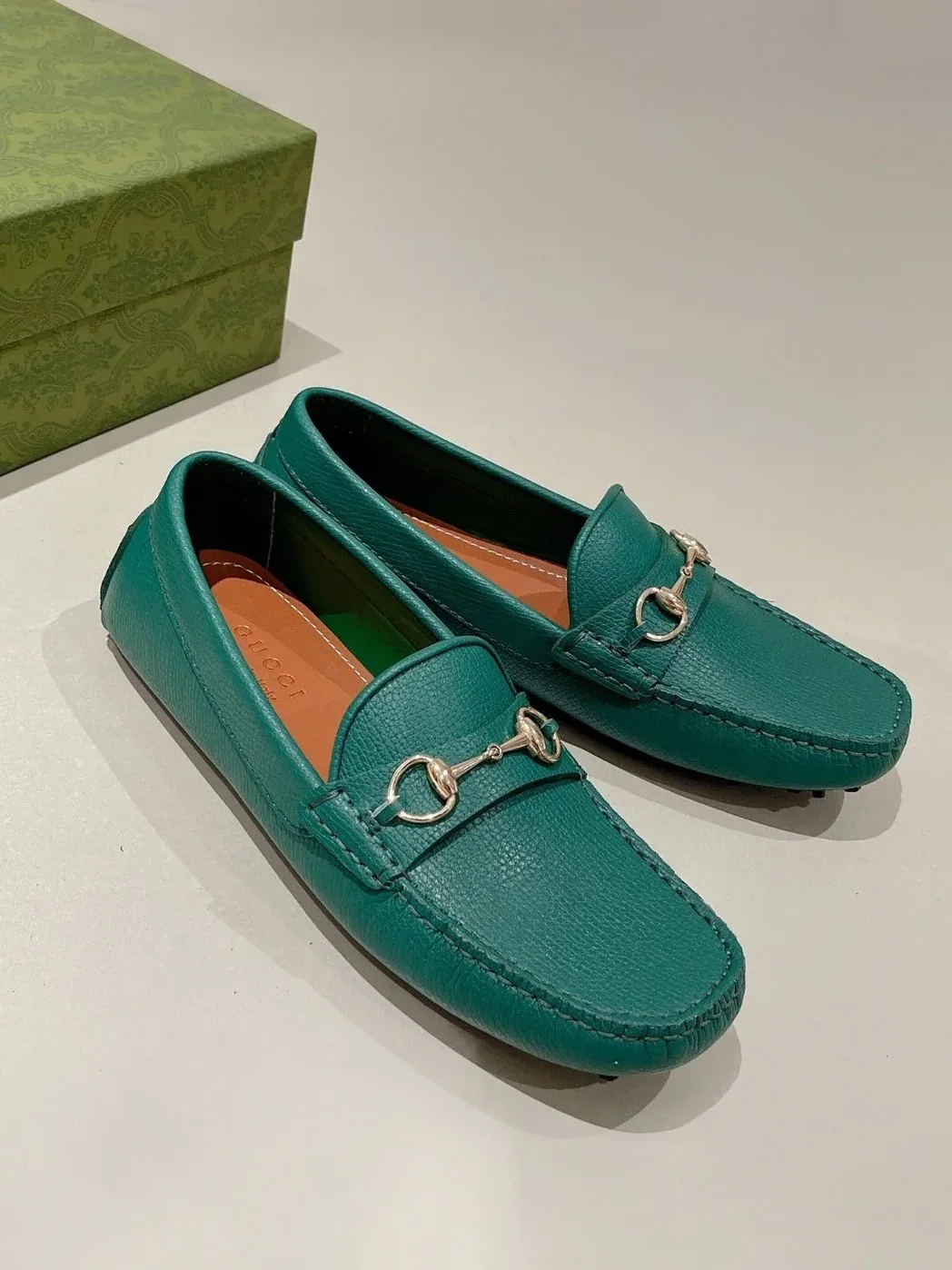 Gucci Horsebit Driver Green for Men