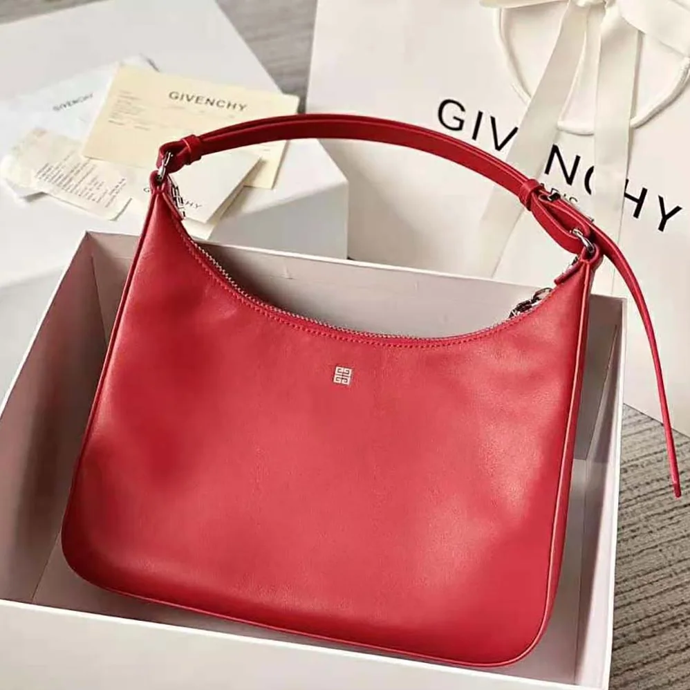 Givenchy Small Moon Cut Out Bag in Leather for Women in Red Givenchy Small Moon Cut Out Bag in Leather for Women in Red