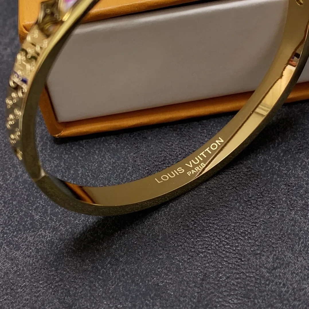 Louis Vuitton Pattern Bracelet Gold Louis Vuitton Pattern Bracelet Gold