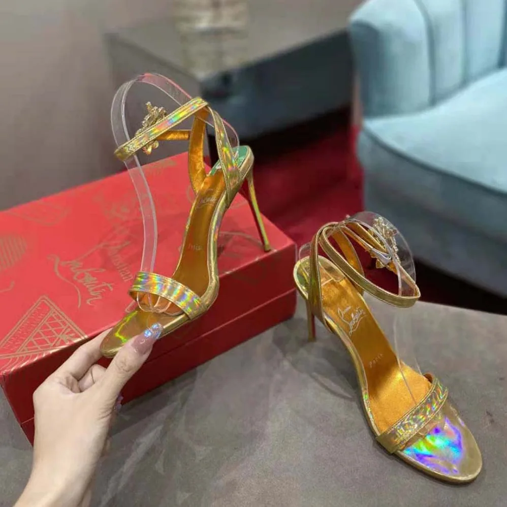 Christian Louboutin Goldie Joli 100 mm Heel Height for Women in Yellow Christian Louboutin Goldie Joli 100 mm Heel Height for Women in Yellow