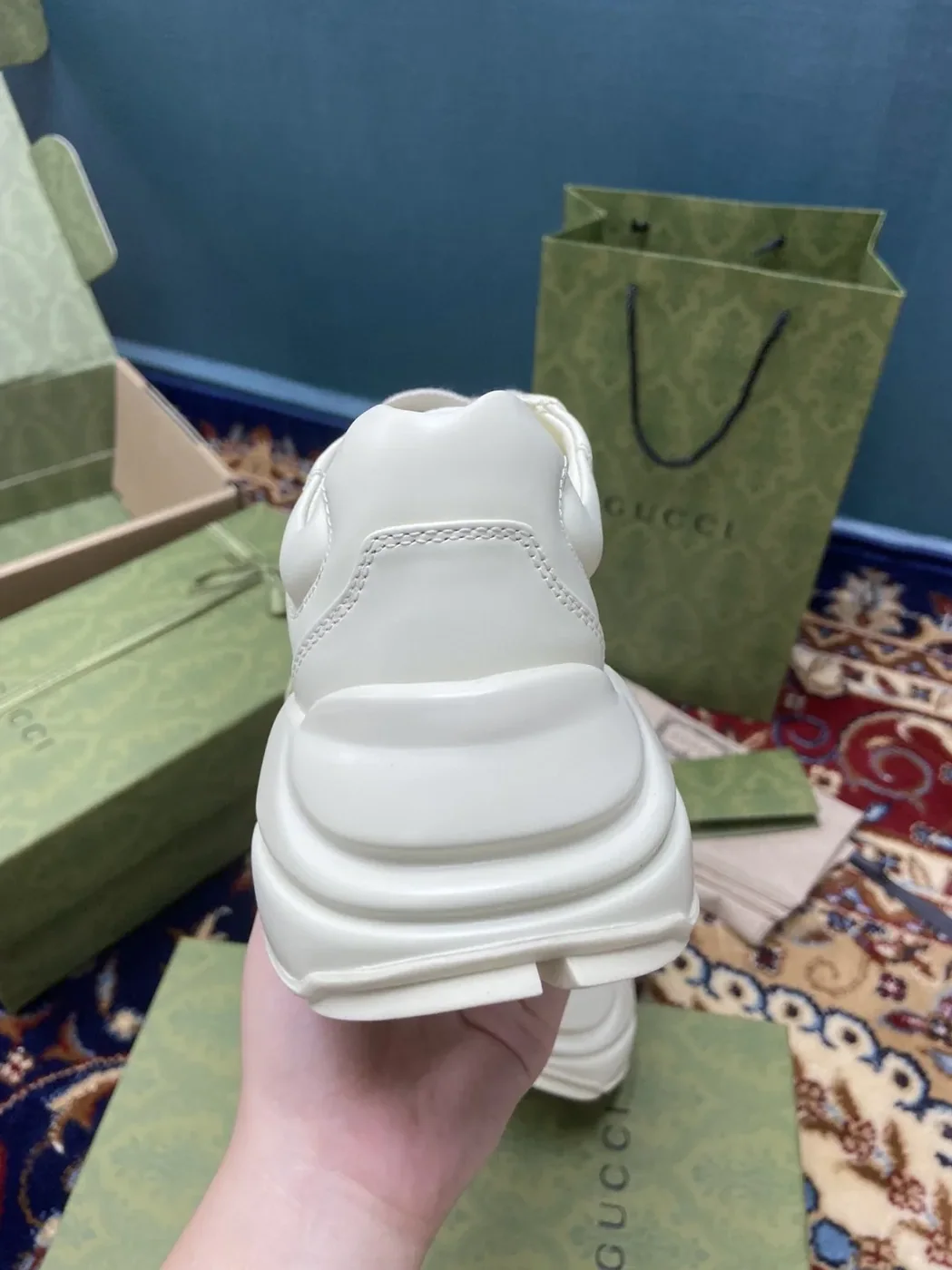 Disney x Gucci Rhyton Sneakers With Donald Duck White Ivory