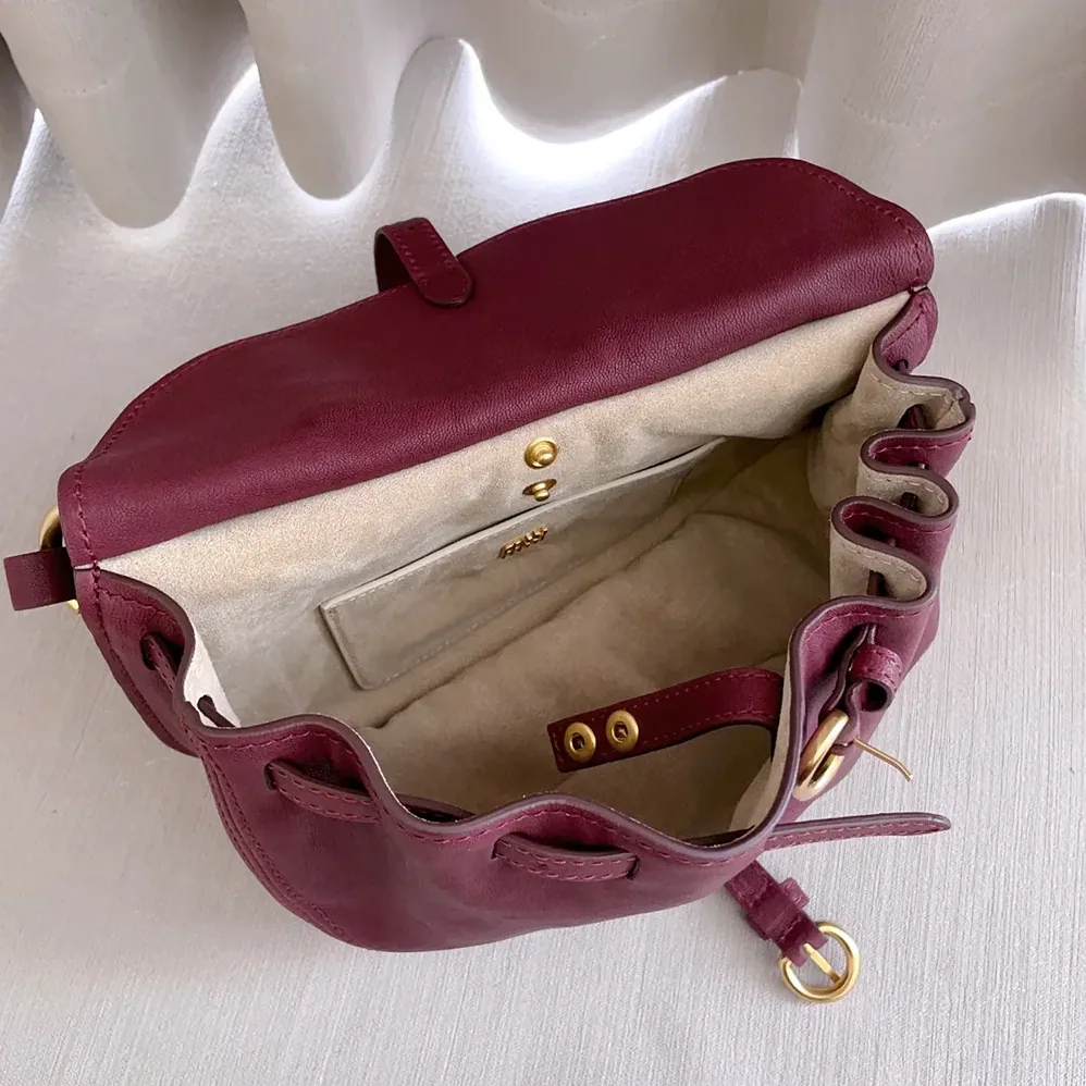 Miu Miu Rendez-Vous Nappa Leather Bag Amaranth Red for Women Miu Miu Rendez-Vous Nappa Leather Bag Amaranth Red for Women