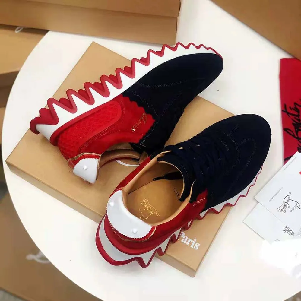 Christian Louboutin Loubishark Flat for Women in Navy Christian Louboutin Loubishark Flat for Women in Navy