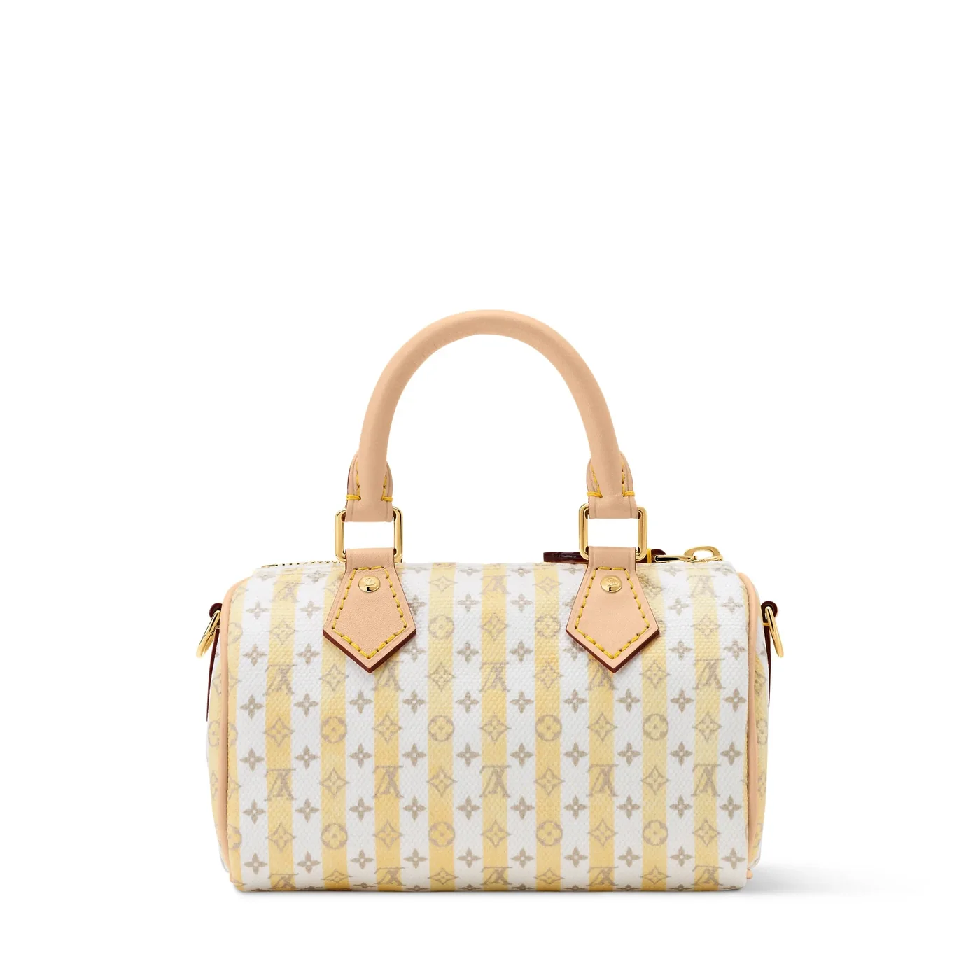Louis Vuitton Nano Speedy Top Handle Bag in Stamp Banana Gold Hardware