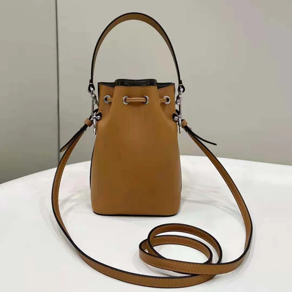 Fendi Mon Tresor Brown Leather Mini-bag with 3D Roses for Women Fendi Mon Tresor Brown Leather Mini-bag with 3D Roses for Women