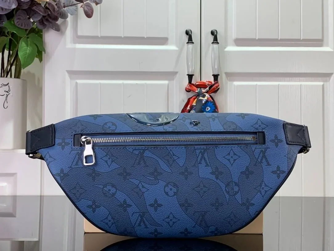Louis Vuitton Discovery Bumbag in Blue Silver Hardware Louis Vuitton Discovery Bumbag in Blue Silver Hardware