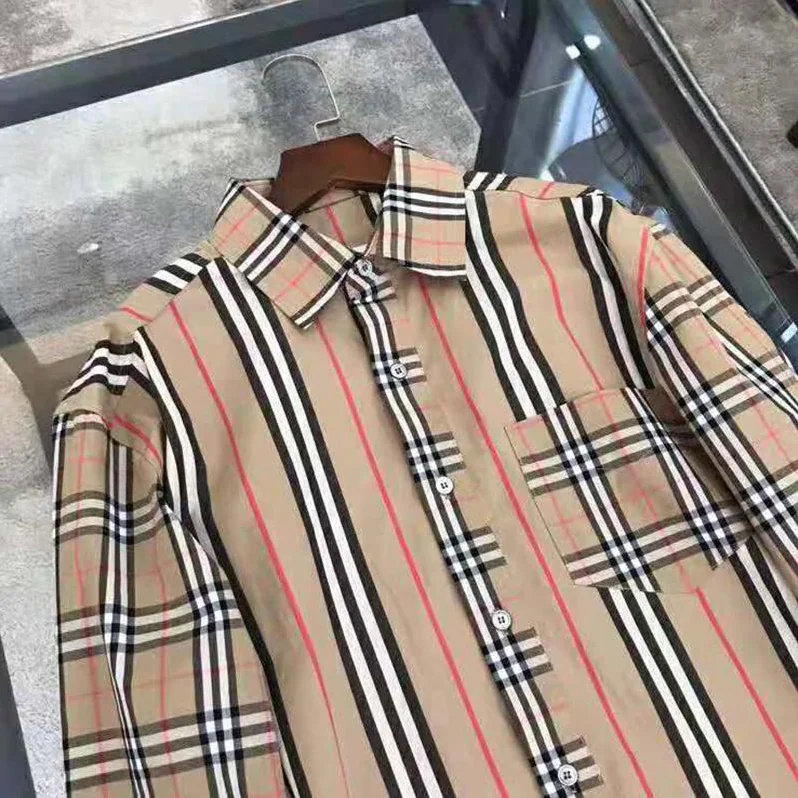 Burberry Classic Fit Patchwork Cotton Poplin Shirt for Men in Brown Burberry Classic Fit Patchwork Cotton Poplin Shirt for Men in Brown