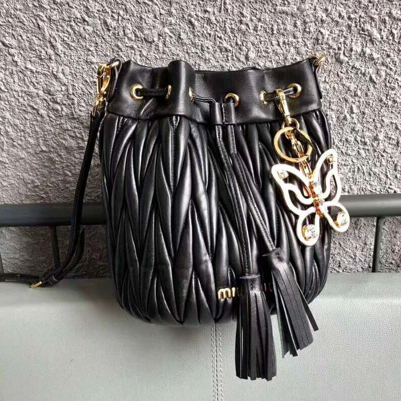 Miu Miu Matelasse Leather Bag for Women in Black