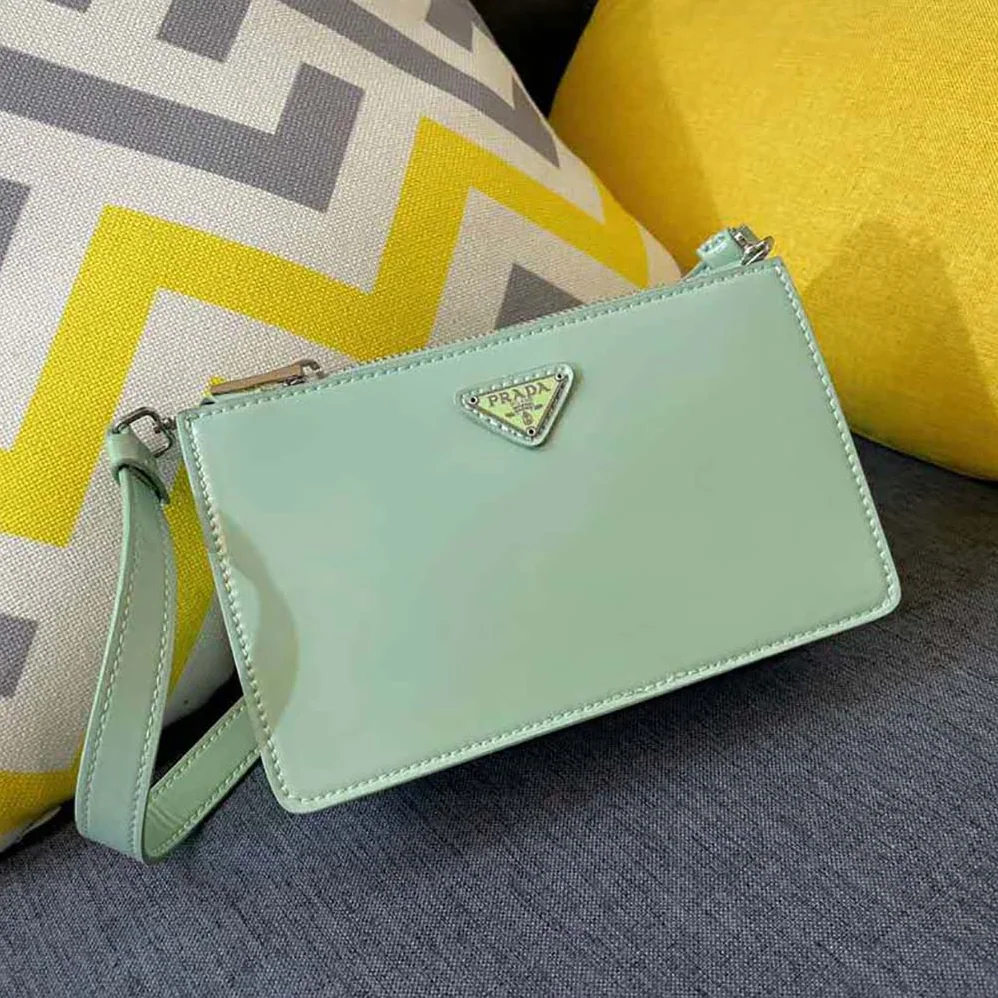 Prada Brushed Leather Mini-Bag for Women in Aqua