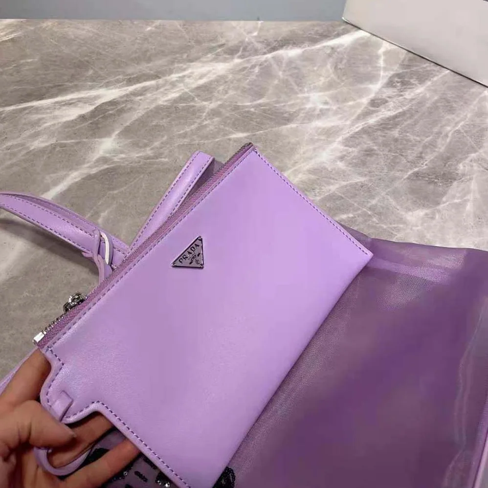 Prada Sequined Mesh Tote Bag for Women in Purple Prada Sequined Mesh Tote Bag for Women in Purple