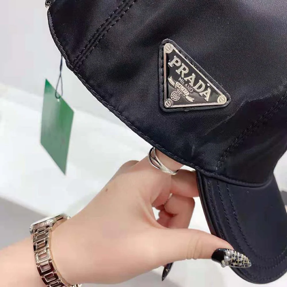 Prada Re-Nylon Baseball Cap for Women in Black